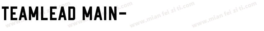 TEAMLEAD MAIN字体转换